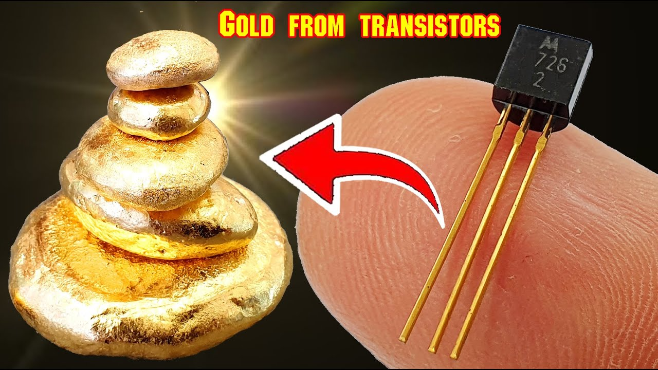 E‑waste gold transistor